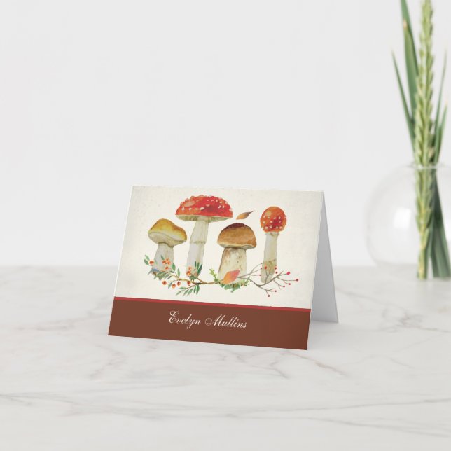 Wild About Mushrooms Note Card (Front)