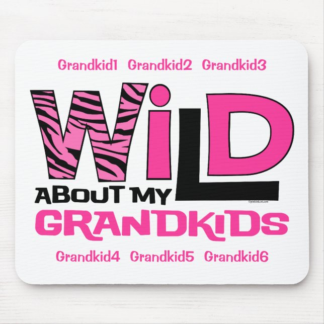 Wild About My Grandkids Personlized Mousepad (Front)