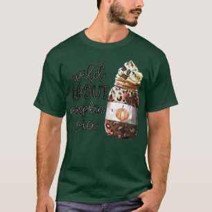 Wild About Pumpkin Spice Leopard Print Pumpkins Au T-Shirt