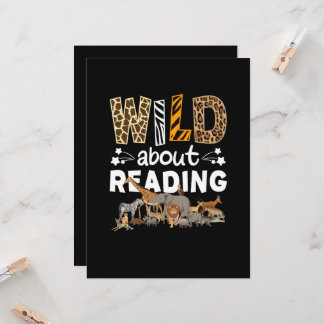 Wild About Reading Books And Bookworm Library Card