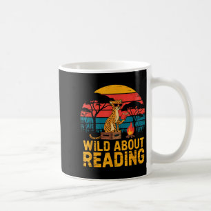 Wild about reading books reader lover librarian coffee mug