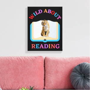 WILD ABOUT READING CANVAS PRINT