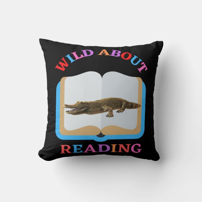 WILD ABOUT READING CUSHION (Front)