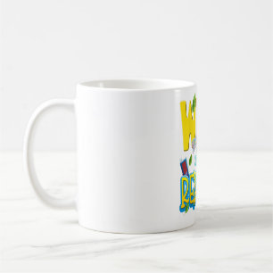 Wild About Reading Dr Teacher Red And White Stripe Coffee Mug