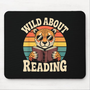 Wild about reading funny reading week mouse pad