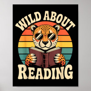 Wild about reading funny reading week poster