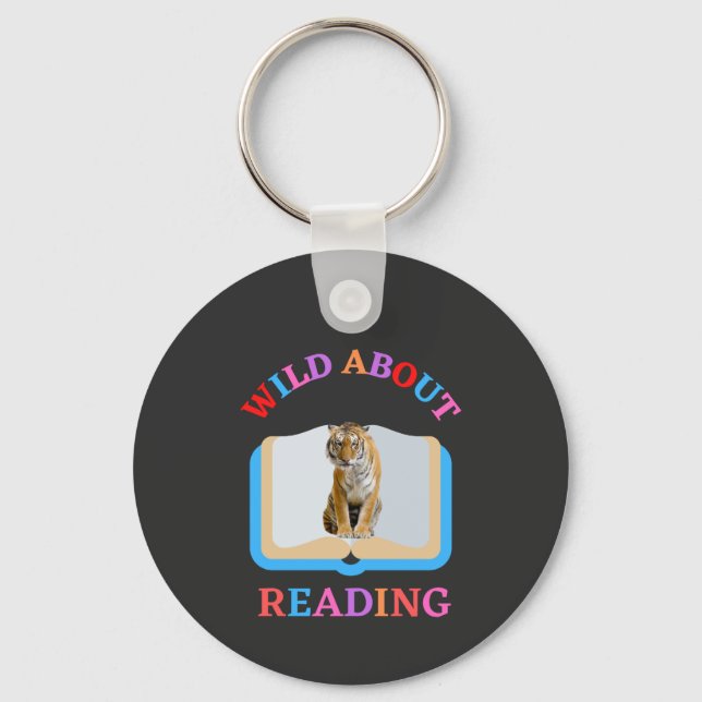 WILD ABOUT READING KEY RING (Front)