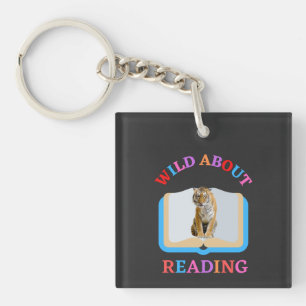 WILD ABOUT READING KEY RING