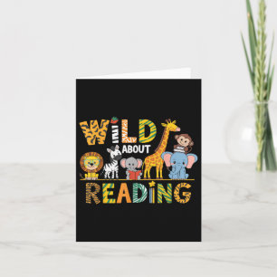 Wild About Reading Kid Love Wild Animal Books Back Card