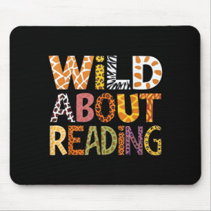 Wild About Reading Teacher Back to School Animal Mouse Pad
