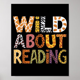 Wild About Reading Teacher Back to School Animal Poster