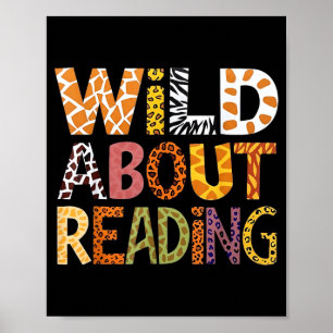Wild About Reading Teacher Back to School Animal Poster