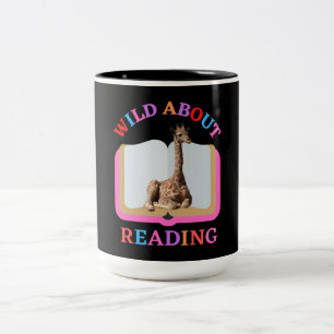 WILD ABOUT READING Two-Tone COFFEE MUG