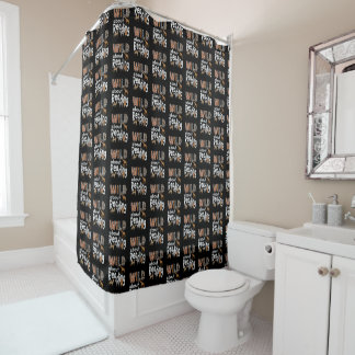 Wild About Reading Zoo Animals Cute Book Lover  Shower Curtain