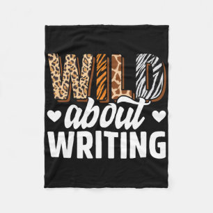 Wild About Writing Teacher Writing Back To School Fleece Blanket
