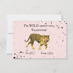 Wild About You Valentine Tiger Kids Classroom