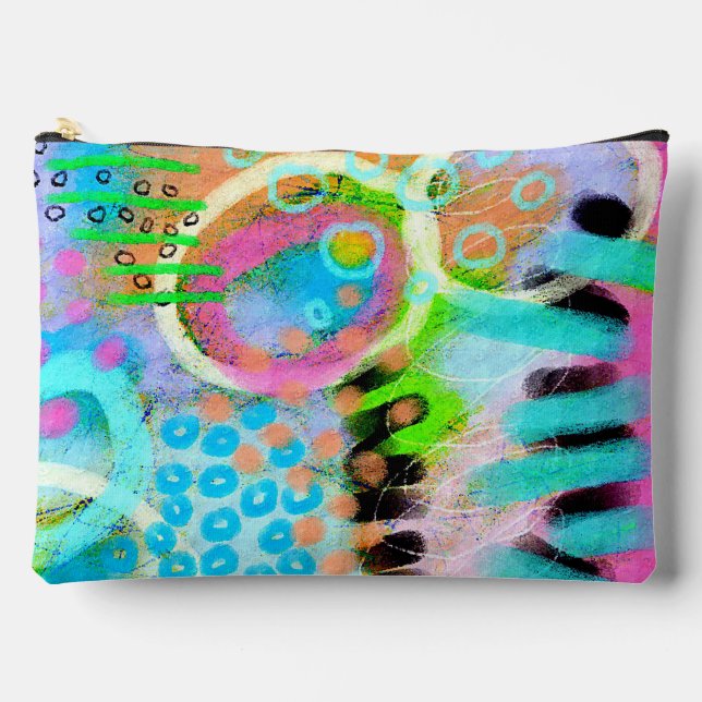 Wild Abstract Digital Painting Accessory Pouch (Front)