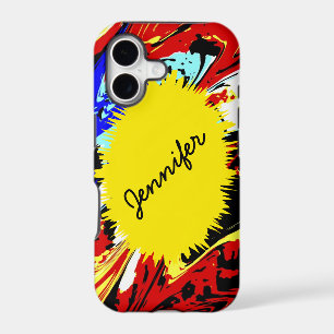 Wild Abstract & Yellow, Personalised Name,