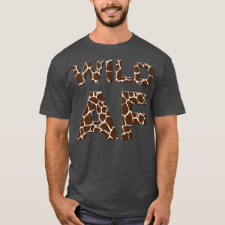 Wild Af Giraffe Print Party Animal 2 T-Shirt