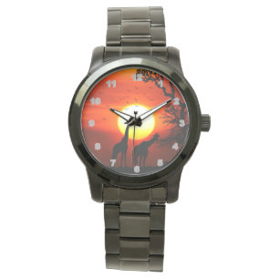 Wild Africa Oversized Black Bracelet men's watch
