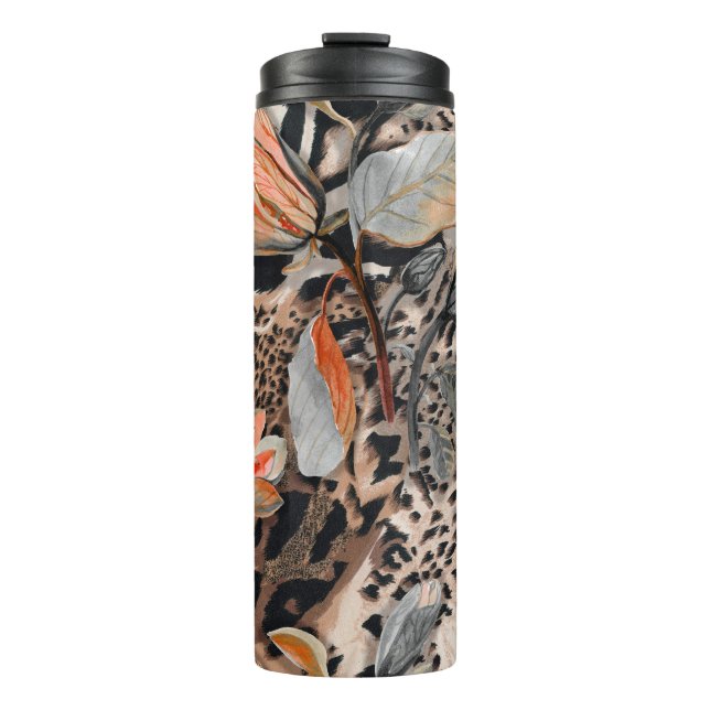 Wild African Animal Skin Pattern Thermal Tumbler (Front)