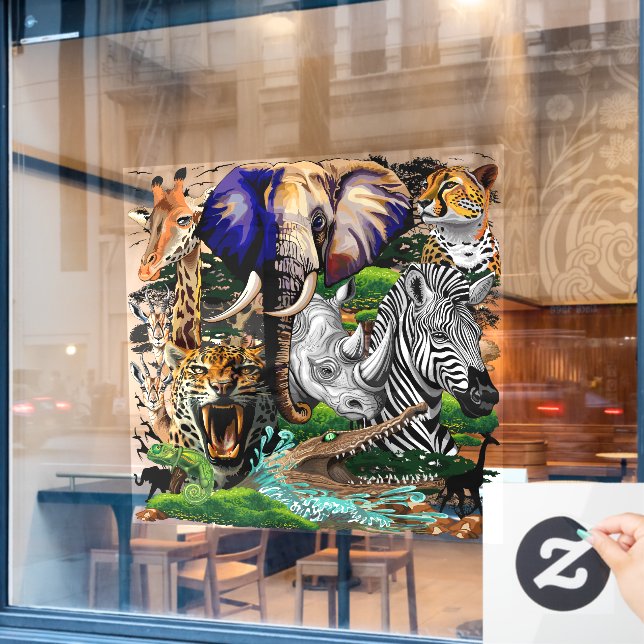 Wild African Savanna Animals (Cafe Window)