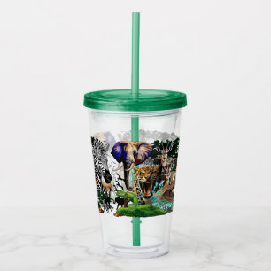 Wild African Savanna Animals Acrylic Tumbler