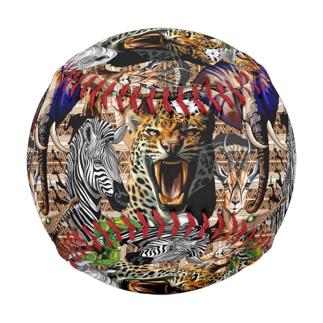 Wild African Savanna Animals Baseball (Front)
