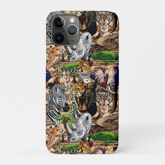 Wild African Savanna Animals Case-Mate iPhone Case (Back)