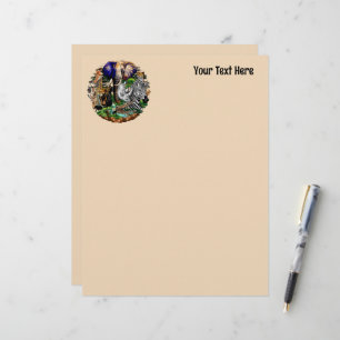 Wild African Savanna Animals Custom Letterhead