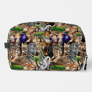 Wild African Savanna Animals Dopp Kit