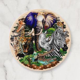 Wild African Savanna Animals Favour Tags