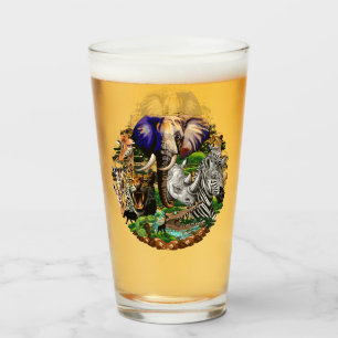 Wild African Savanna Animals Glass