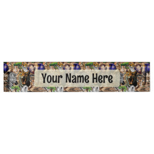 Wild African Savanna Animals Nameplate