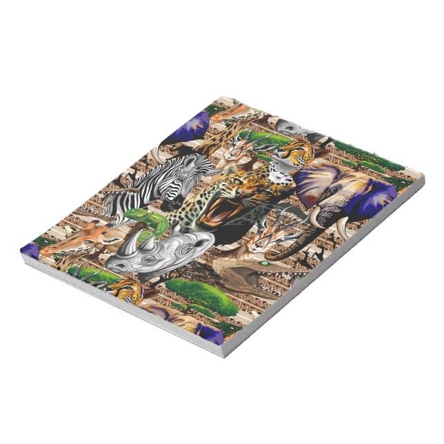 Wild African Savanna Animals Notepad (Rotated)