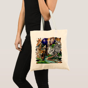 Wild African Savanna Animals Tote Bag