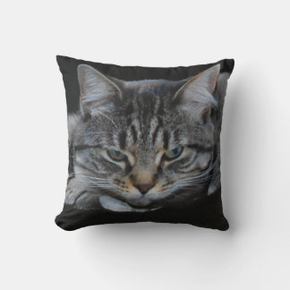 Wild african tiger cat picture, cat lover cushion