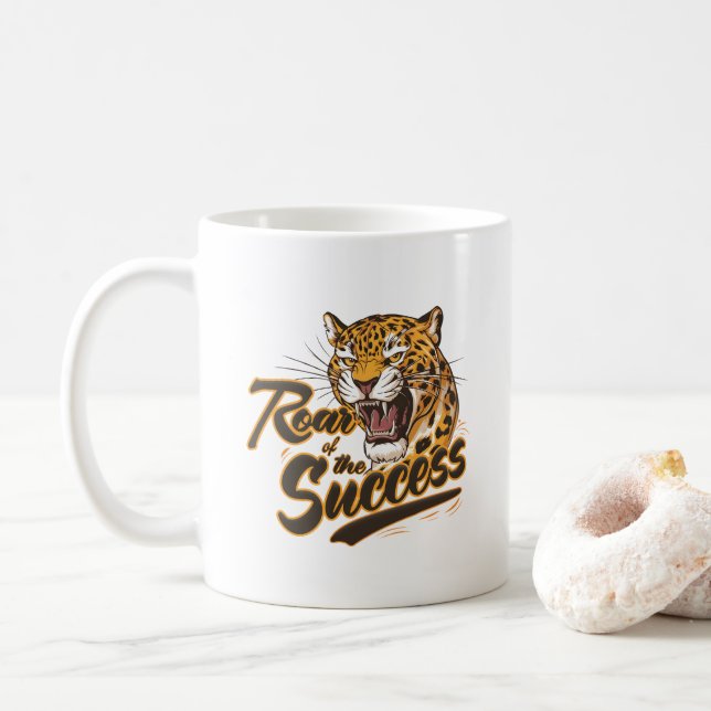 Wild Ambition – Roar Your Way to Success Coffee Mug (With Donut)