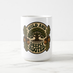 Wild And Deeply Rooted Vintage Oak Tree Coffee Mug