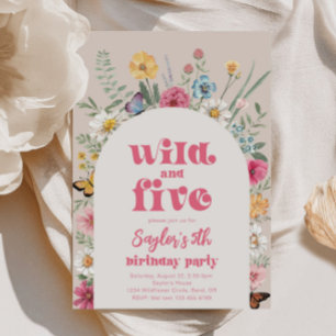 Wild and Five Wildflower Invitation