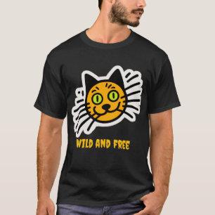 Wild and Free Black Cat T-Shirt