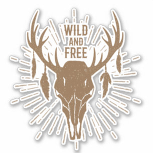 Wild and Free Boho Skull