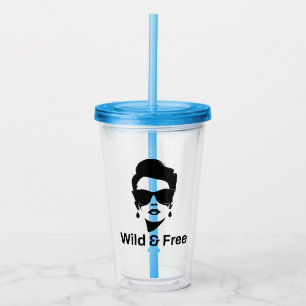 Wild and Free Divorce Single Woman Party Beach Acrylic Tumbler