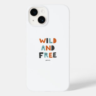 Wild and Free   Doodle Letters Case-Mate iPhone 14 Case