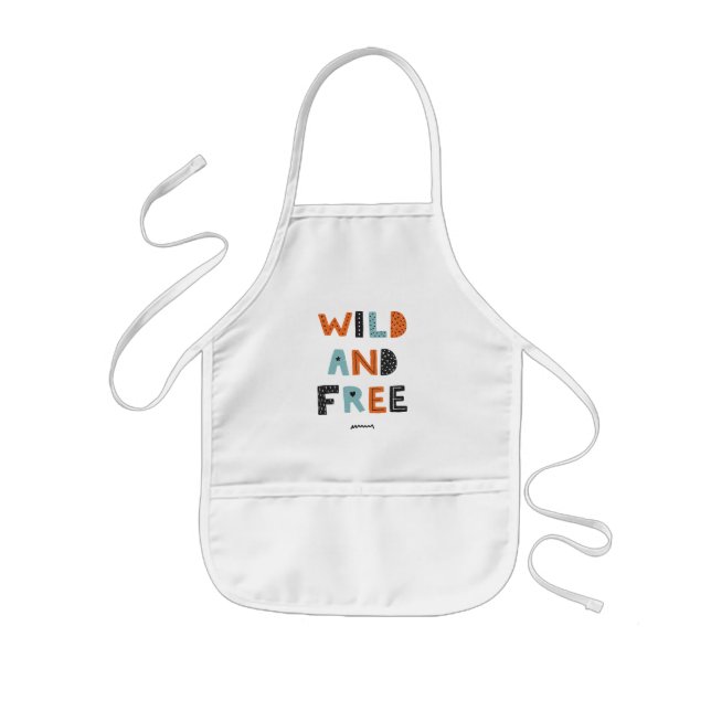 Wild and Free | Doodle Letters Kids Apron (Front)