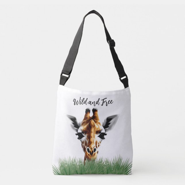 Wild And Free Giraffe Crossbody Bag (Front)