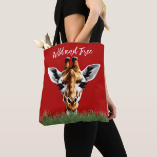 Wild And Free Giraffe Tote Bag
