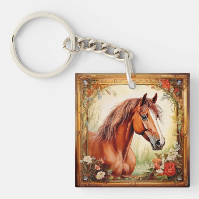 Wild and Free Horse Key Ring (Front)