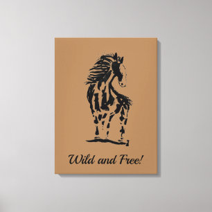 Wild and Free Horse Premium Wrapped Canvas (Gloss)