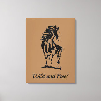 Wild and Free Horse Premium Wrapped Canvas (Gloss)